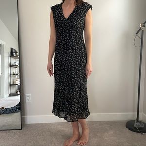 90’s Black Floral Jones Wear Dress
